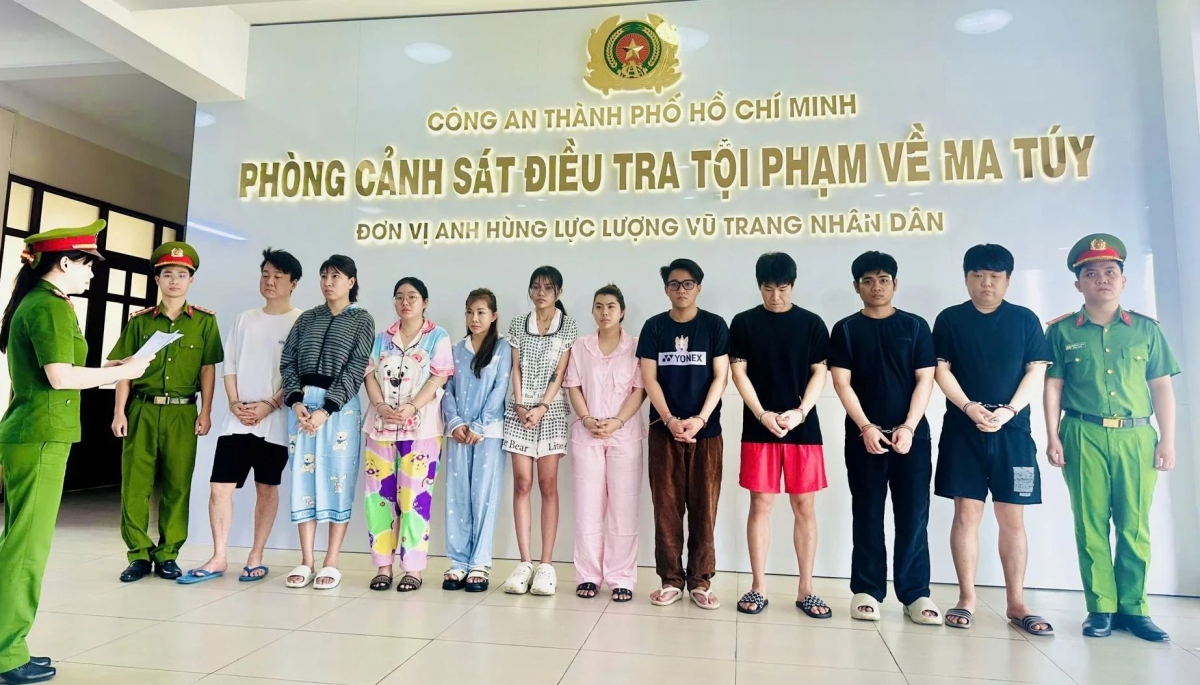 Eight foreigners arrested in Ho Chi Minh City drug trafficking case